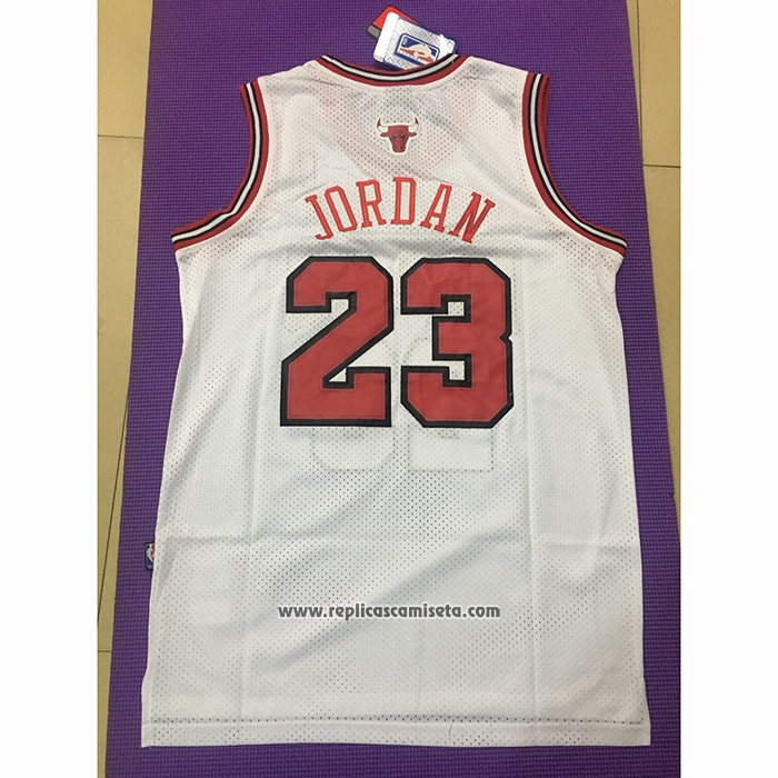 Camiseta Chicago Bulls Michael Jordan #23 Retro Blanco